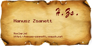 Hanusz Zsanett névjegykártya