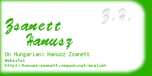 zsanett hanusz business card